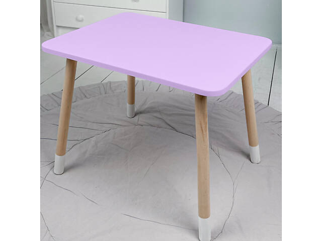 Дитячий прямокутний столик 46х60х45, стіл для дитячої кімнати від 1 року, фіолетовий - Фото 2