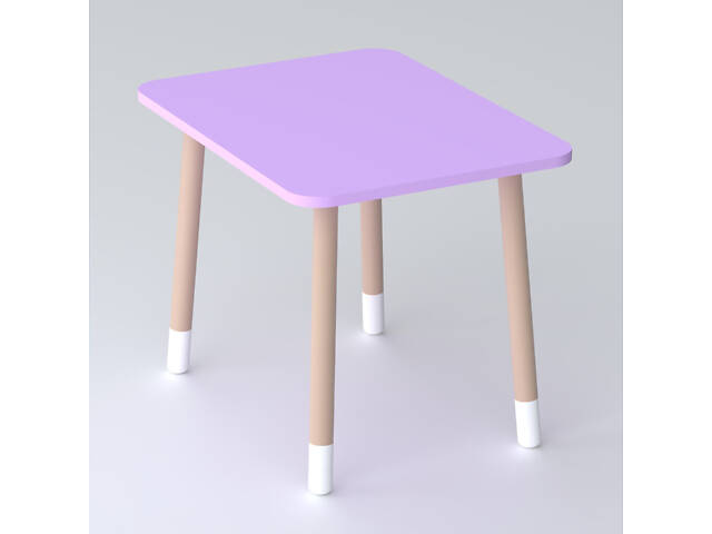 Дитячий прямокутний столик 46х60х45, стіл для дитячої кімнати від 1 року, фіолетовий - Фото 1