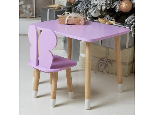 Дитячий столик зі стільчиком Метелик (Фіолетовий) - Фото 1