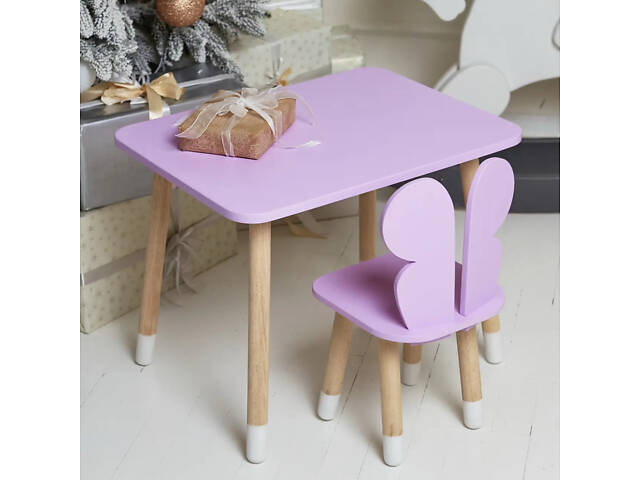 Дитячий столик зі стільчиком Метелик (Фіолетовий) - Фото 2