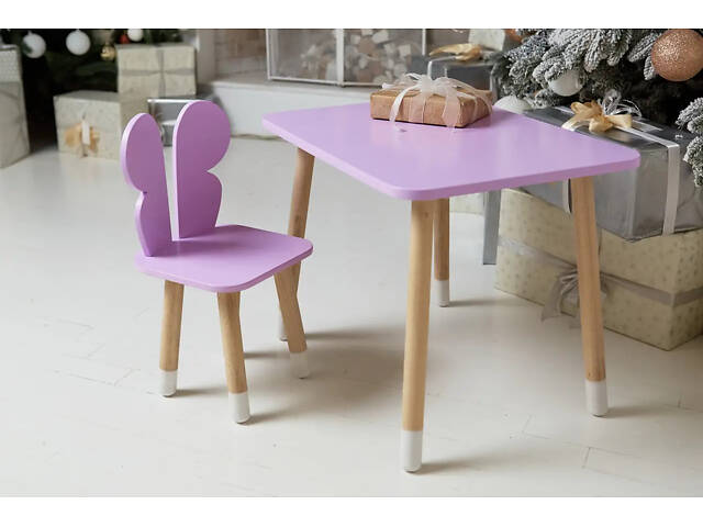 Дитячий столик зі стільчиком Метелик (Фіолетовий) - Фото 4