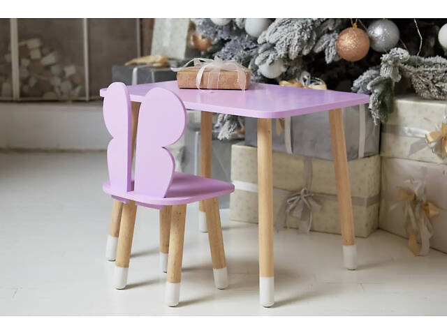 Дитячий столик зі стільчиком Метелик (Фіолетовий) - Фото 7
