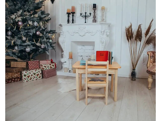 Детский письменный столик и стульчик (с ящиком) для рисования и учебы (Слоник) - Фото 10