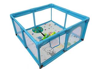 Дитячий розкладний манеж Avko 120х180см Blue + кульки та килимок