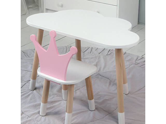 Дитячий стіл хмаринка 46х70х40, столик трюмо для дівчаток, рожевий - Фото 5