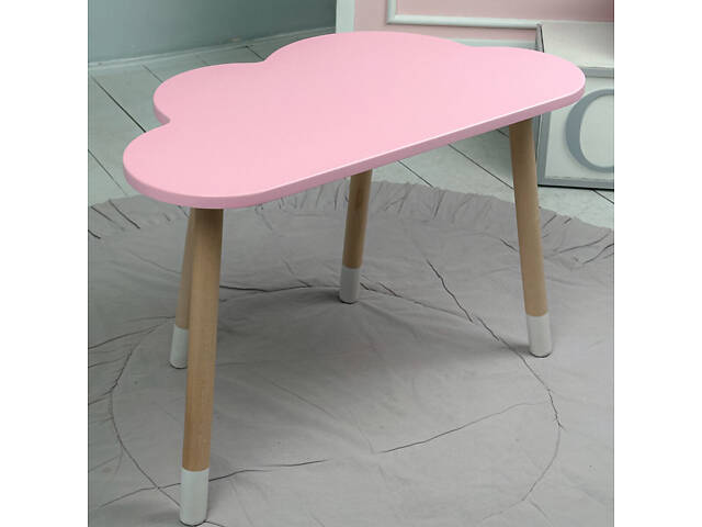 Дитячий стіл хмаринка 46х70х40, столик трюмо для дівчаток, рожевий - Фото 2