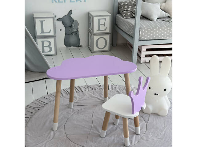 Дитячий стіл хмаринка 46х70х40, столик трюмо для дівчаток, рожевий - Фото 8