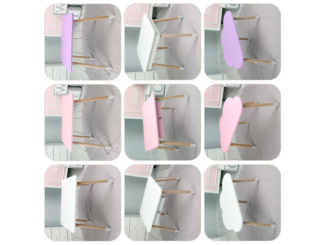 Дитячий стіл хмаринка з нішею 54х68х50, столик трюмо з відкидним верхом, рожевий - Фото 10