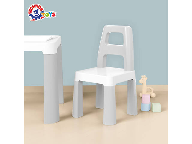 Дитячий стіл з двома стільцями сірий 0150 Технок - Фото 5