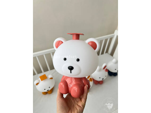 Детский светильник ночник Мишка Тедди розовый - Фото 2