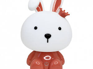 Дитячий світильник нічник Зайчик рожевий