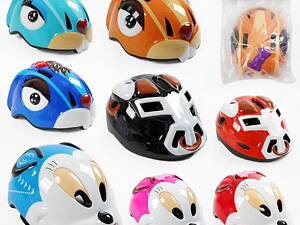 Детский защитный шлем (C-44341) внутренний размер 17×15.5 см, вентиляция, застежки, микс цветов