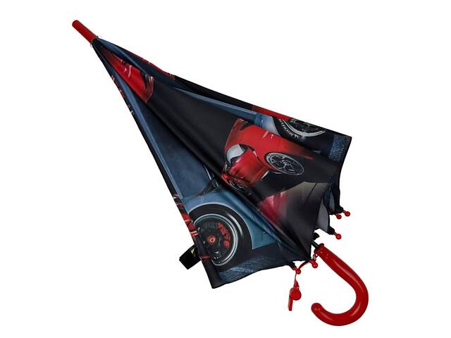 Детский зонт-трость 'Гонки' для мальчиков от S&L красная ручка 018103-5 - Фото 2
