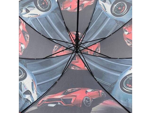 Детский зонт-трость 'Гонки' для мальчиков от S&L красная ручка 018103-5 - Фото 6