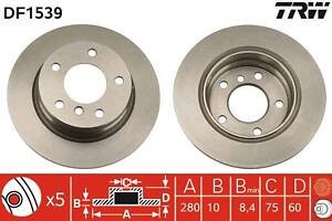 Гальмівний диск TRW DF1539