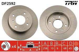 Гальмівний диск TRW DF2592