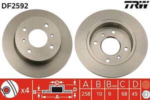 Гальмівний диск TRW DF2592