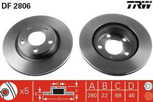 Гальмівний диск TRW DF2806