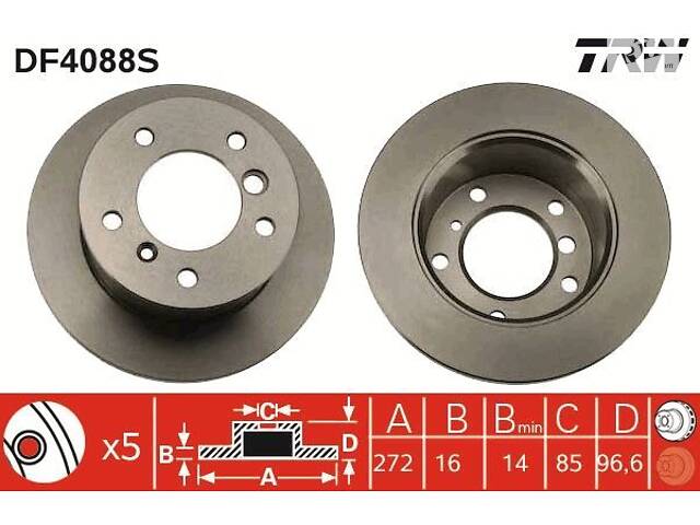 DF4088S TRW - Гальмівний диск