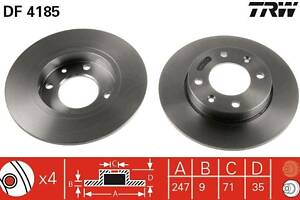 Гальмівний диск TRW DF4185