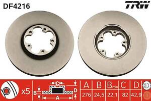 Гальмівний диск TRW DF4216