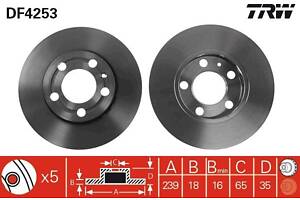 Гальмівний диск TRW DF4253