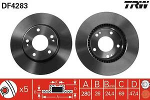 Гальмівний диск TRW DF4283