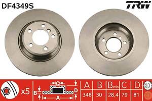 DF4349S TRW - Гальмівний диск