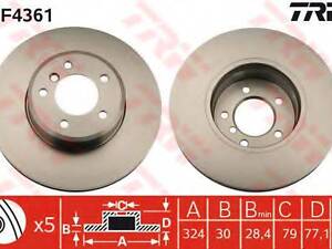 DF4361 TRW - Тормозной диск TRW DF4361 на BMW 5 седан (E60)