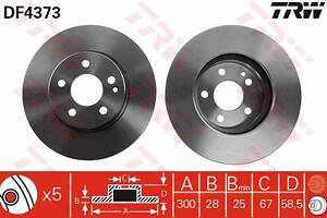 Гальмівний диск TRW DF4373