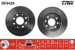 Гальмівний диск TRW DF4439