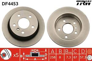 DF4453 TRW - Гальмівний диск