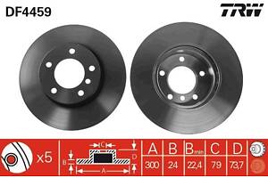 Гальмівний диск TRW DF4459