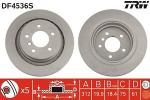DF4536S TRW - Гальмівний диск