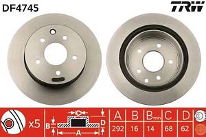 Гальмівний диск TRW DF4745