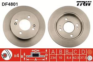 DF4801 TRW - Гальмівний диск
