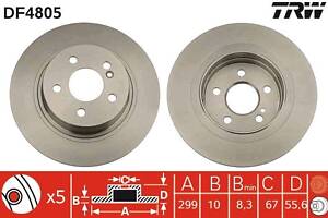 DF4805 TRW - Гальмівний диск