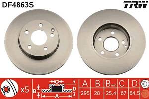 DF4863S TRW - Гальмівний диск