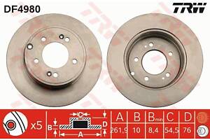 Гальмівний диск TRW DF4980