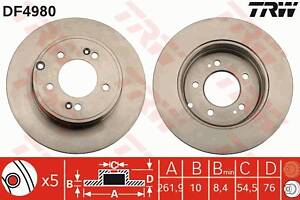 Гальмівний диск TRW DF4980