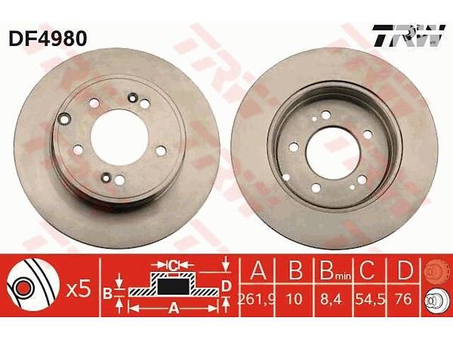 Гальмівний диск TRW DF4980