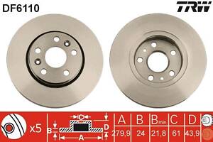 Гальмівний диск TRW DF6110
