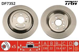 DF7352 TRW - Гальмівний диск