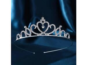 Диадема (тиара) корона HG-135-Y цвет серебро , материал металл 46399