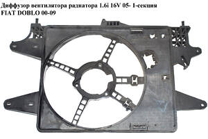 Дифузор вентилятора радіатора 1.6i 16V 05-1-секц. FIAT DOBLO 00-09 (ФІАТ ДОБЛО) (46802305, 872600600)