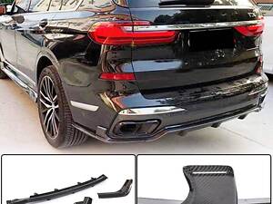 Дифузор заднього бампера Карбон V1 (M-Sport) для BMW X7 G07 2019- рр