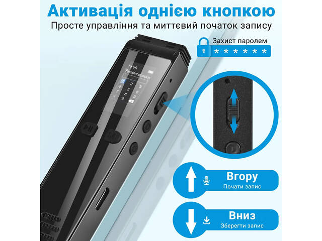 Диктофон для записи телефонных разговоров Savetek GS-R29 32 Гб bluetooth (101015-32) - Фото 2