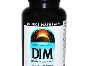 DIM (дииндолилметан) 100мг, Source Naturals, 120 таблеток