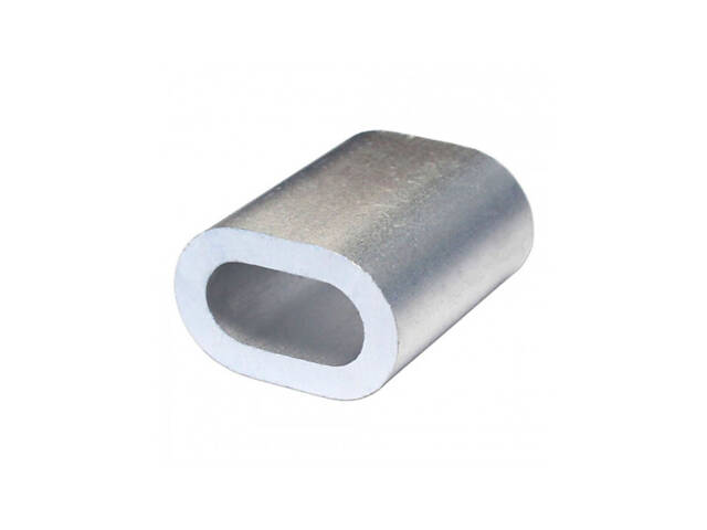 DIN3093 Затискач обжимний ø5мм 18x11x5,5мм для троса і каната алюмінієвий (100 шт.) [3S20000004S050AL00] Metalvis - Фото 1