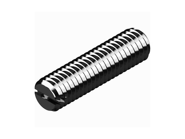 DIN551 М5х8 сталь 14H гвинт установчий плоский кінець оксид під біту SL4 (25шт.) [9800A0000985008000] Metalvis - Фото 1